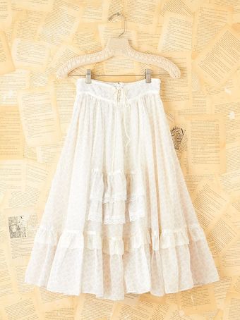 Free People Vintage Lace Tiered Floral Skirt - Lyst