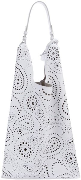 Jil Sander Lazer Cut Paisley Shopper - Lyst