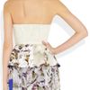 Vera Wang Eyelet Stretchsilk and Printed Crepe Peplum Top in White - Lyst