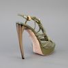 Alexander Mcqueen Leather Knotted Heel in Green - Lyst