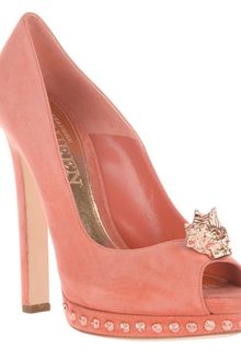 Alexander McQueen Peep Toe Pump - Lyst
