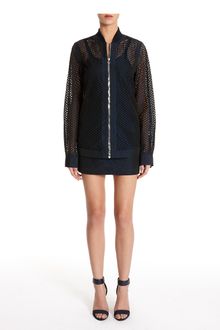 Alexander Wang Hexagon Mesh Laser Cut Bomber - Lyst