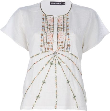Antik Batik Darcy Tshirt in White (cream) - Lyst