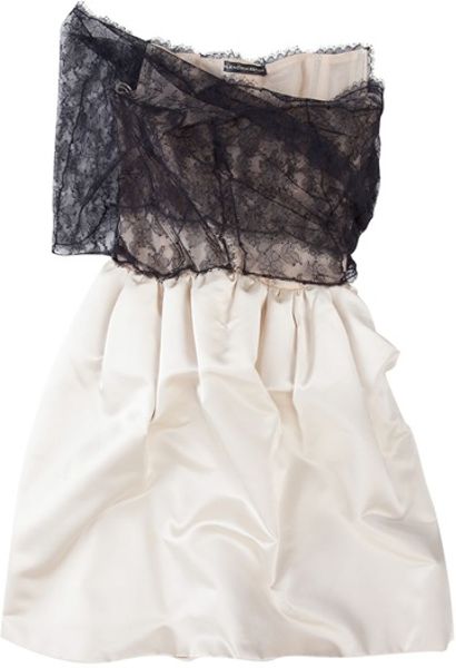 Balenciaga Vintage Lace Detail Dress in Beige (nude) - Lyst