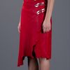 Balmain Vintage Studded Tab Skirt in Red - Lyst