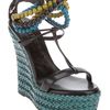 Burberry Prorsum Wedge Sandal in Black - Lyst