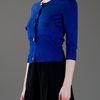 Burberry Prorsum Multicoloured Button Cardigan in Blue (multicoloured) - Lyst