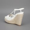 Dior Wedge Sandal in White - Lyst