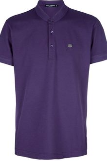 Dolce & Gabbana Collarless Polo - Lyst
