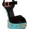 Giuseppe Zanotti Concave Wedge Sandal in Blue (black) - Lyst