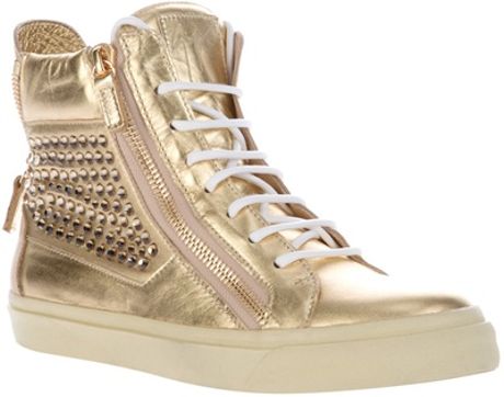 Giuseppe Zanotti Metallic Sneaker in Gold - Lyst