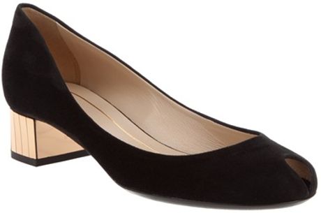 Gucci Block Heel Pump in Black - Lyst