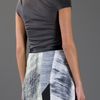 Helmut Lang Drape Tee in Gray (charcoal) - Lyst