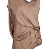 Helmut Lang Orbit Top in Brown (gold) - Lyst