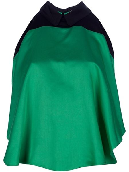 Kenzo Draped Top in Green - Lyst