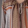 L'agence Silk Scarf Blouse in Brown - Lyst