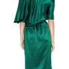 Lanvin Asymmetric Silksatin Dress in Green - Lyst