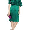 Lanvin Asymmetric Silksatin Dress in Green - Lyst