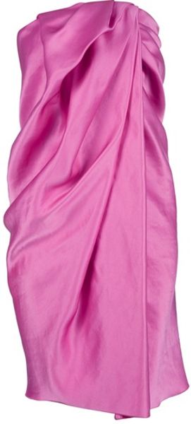 Lanvin Vintage Draped Sleeveless Dress in Pink - Lyst