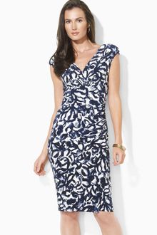 Lauren by Ralph Lauren Floral Stretch Jersey Dress - Lyst