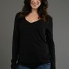 Michael Stars Slim Slouch V Neck in Black in Black - Lyst