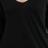 Michael Stars Slim Slouch V Neck in Black in Black - Lyst