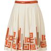 Milly Ivory Perfect Pleated Date Skirt in Orange (ivory) - Lyst