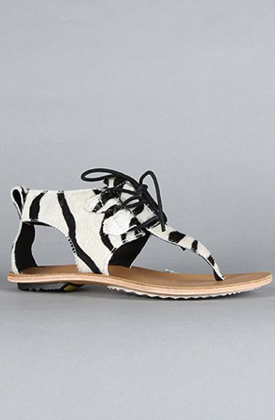 Sorel  Sandal in Zebra Pony Hair in Black (zebra) - Lyst