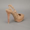 Stuart Weitzman Beside Peep Toe Pump in Brown (nude) - Lyst