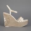 Tory Burch Wedge Sandal in White - Lyst