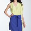 Trouvé Colorblock Cascade Dress in Blue (green- celery/ blue- spectrum) - Lyst