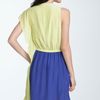 Trouvé Colorblock Cascade Dress in Blue (green- celery/ blue- spectrum) - Lyst
