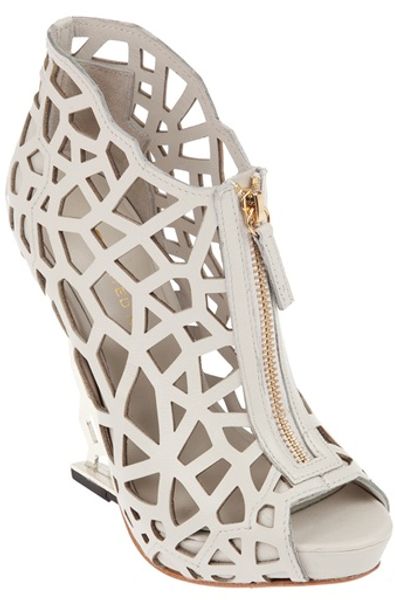 United Nude Cut Out Sandal in White (black) - Lyst