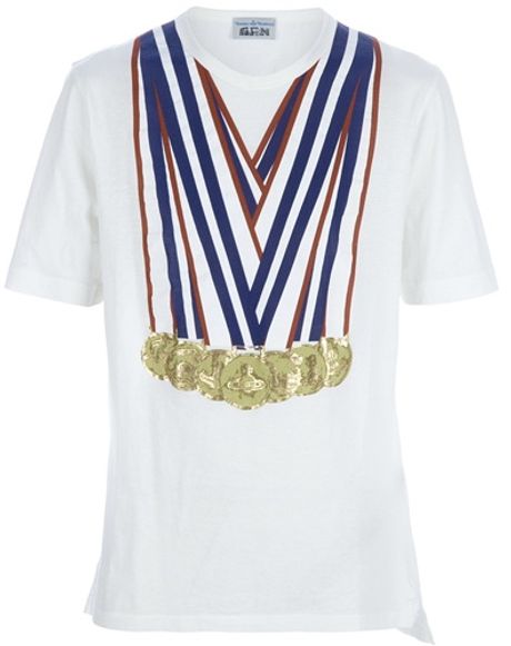 Vivienne Westwood Medallion Tshirt in White for Men - Lyst