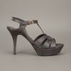 Yves Saint Laurent Tribute Sandal in Gray (grey) - Lyst