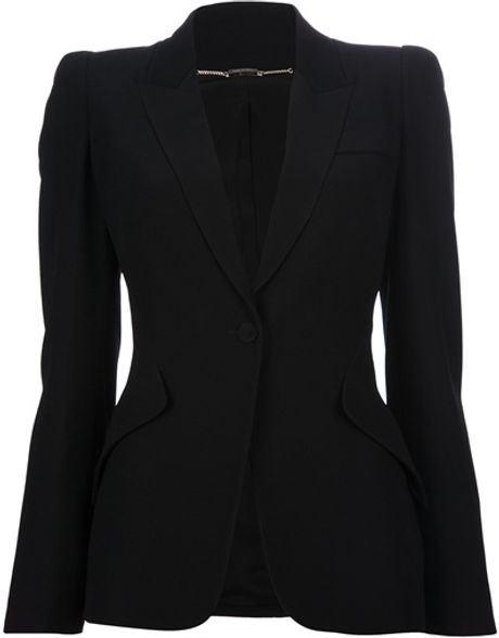 Alexander Mcqueen Slim Fit Blazer in Black - Lyst