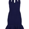 Alexander Mcqueen Frilled Hem Dress in Blue (indigo) - Lyst