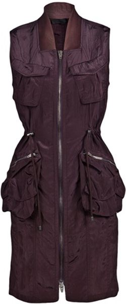 Alexander Wang Shirt Dress in Black (burgundy) - Lyst