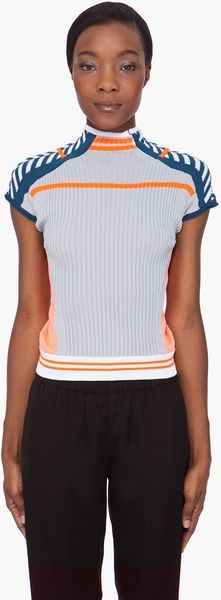 Alexander Wang Athletic Patchwork Tshirt in Multicolor (orange) - Lyst