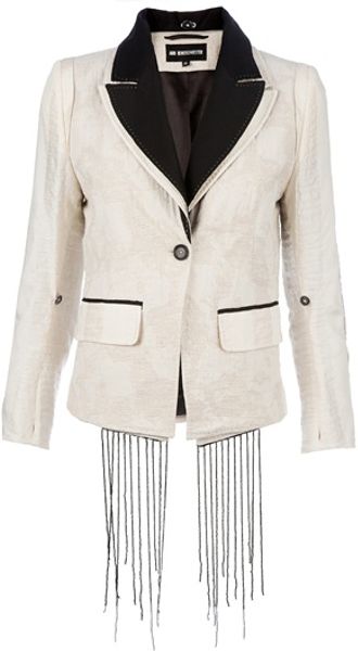 Ann Demeulemeester Contrast Blazer - Lyst