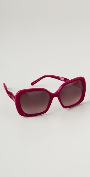 Balenciaga Twisted Temple Sunglasses in Purple (fuchsia) - Lyst
