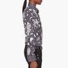 Balmain Deep Vneck Silk Blouse in Gray (charcoal) - Lyst