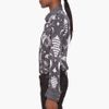 Balmain Deep Vneck Silk Blouse in Gray (charcoal) - Lyst