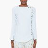 Balmain Denim Pressstud Blouse in Blue (denim) - Lyst