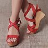 Belle By Sigerson Morrison Colton Wedge Shoes in Multicolor (red) - Lyst