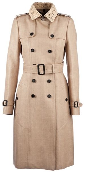 Burberry Double Breasted Trench Coat in Beige (nude) - Lyst