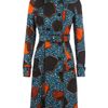 Burberry Prorsum Printed Coat in Blue - Lyst