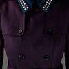 Burberry Prorsum Woven Collar Trench Coat in Purple - Lyst