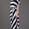 By Malene Birger Takinhi Stripe Dress in Black (white) - Lyst