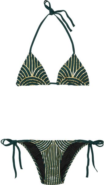  Charlie Metallic Triangle Bikini 